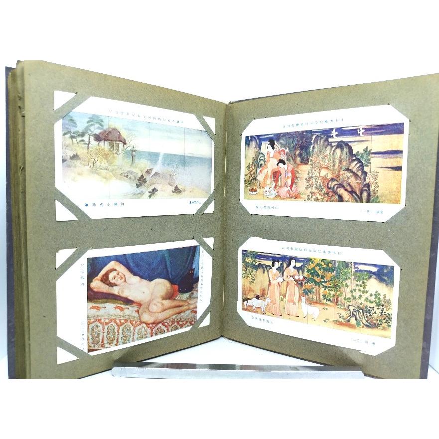 戦前美術作品展覧会出品絵はがき100枚 レトロ ポストカードアルバム・美術展覧会出品作品絵葉書100枚