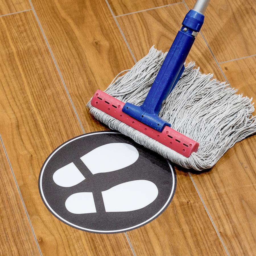 フロア誘導シール ソーシャルディスタンス 5枚入 : Book Buddy - 通販