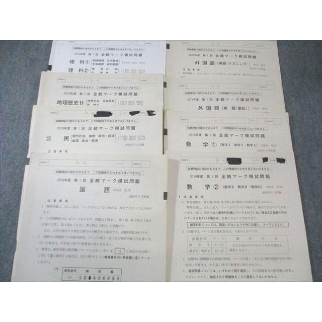 河合塾 第1回 全統マーク模試問題 2019年5月 英語/数学/国語/理科/地歴