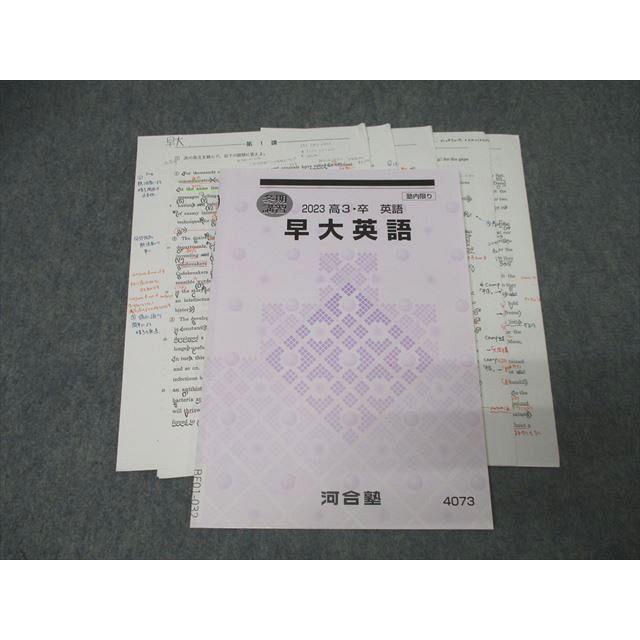 河合塾 早稲田大学 早大英語 テキスト 2023 冬期 012s0D : ブックス