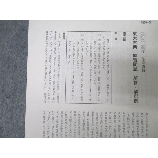 河合塾 東京大学 東大現代文/古文/古典/漢文 国語 テキストセット 2023