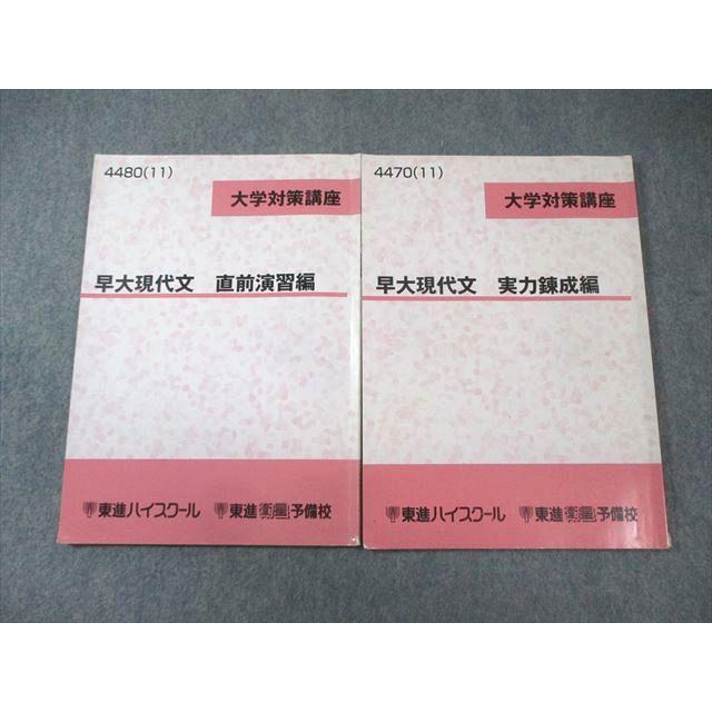 東進ハイスクール 早大現代文 実力練成編/直前演習編 2011 計2冊 板野