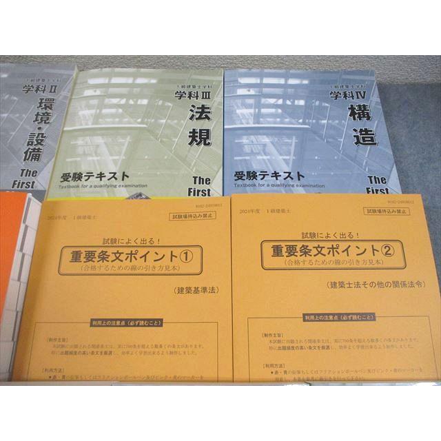 1級建築士学科　受験テキスト&問題解説集一式 日建学院 1級建築士講座セット 学科 受験テキスト/問題解説集 学科I〜V