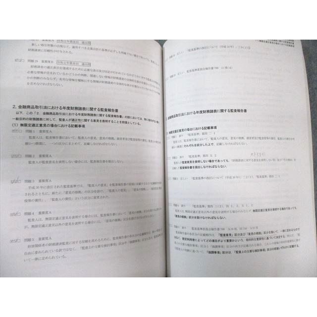 CPA会計学院 公認会計士講座 監査論 論文対策集/短答対策問題集など