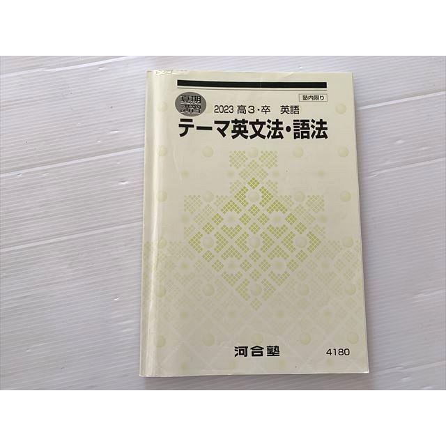 河合塾 テーマ英文法・語法 2023高3・卒 英語 夏期講習 010m0B