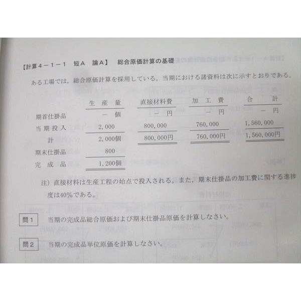 TAC 公認会計士 会計学 管理会計論 入門/テキスト/トレーニング/短答