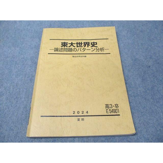 駿台 東大世界史 論述問題のパターン分析 2024 夏期 011m0D : ブックス