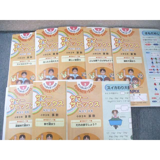 SAPIX 小3 算数 デイリー(310-03〜17)/サマー(N31ー01〜08) 通年セット