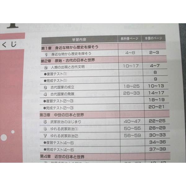 塾専用 中1・中2 中学新ワーク 社会 歴史I ご審査用見本【教育出版準拠