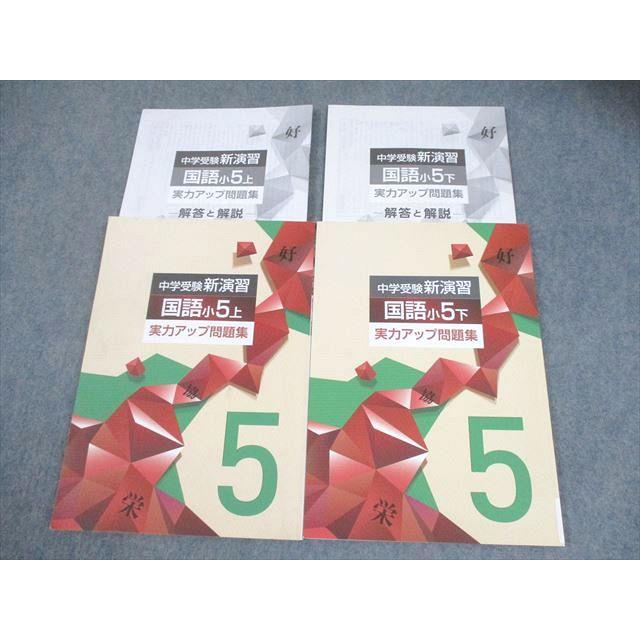 塾専用 小5 国語 中学受験新演習 実力アップ問題集 上/下 計2冊 016S5C