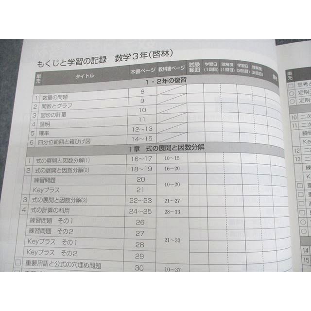 塾専用 中3 数学 Keyワーク 啓林館準拠 状態良い 022M5B : ブックス