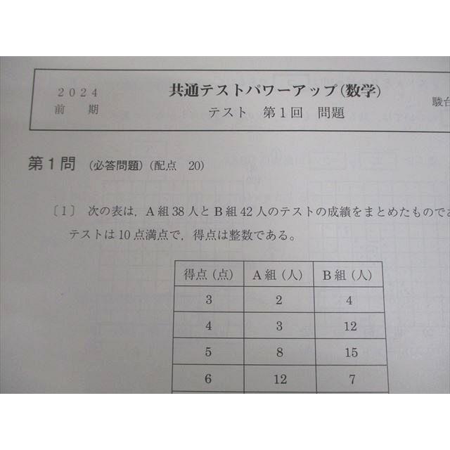 駿台 共通テストパワーアップ 第1回 全て状態良い 2024 前期 007s0C