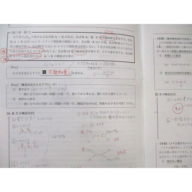 鉄緑会 化学V4クラス 有機 分野別講習(第1−5日目) 【計5回分】 2024
