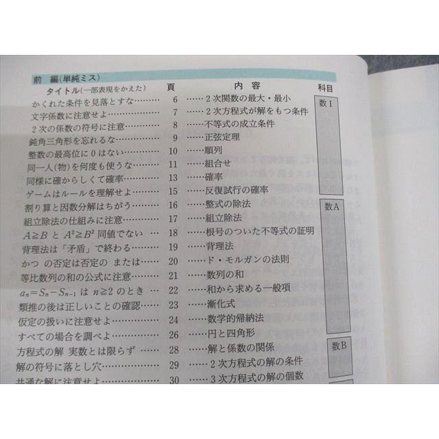 数研出版 数学IAIIB 高校生がミスしやすい多発誤答パターン【絶版