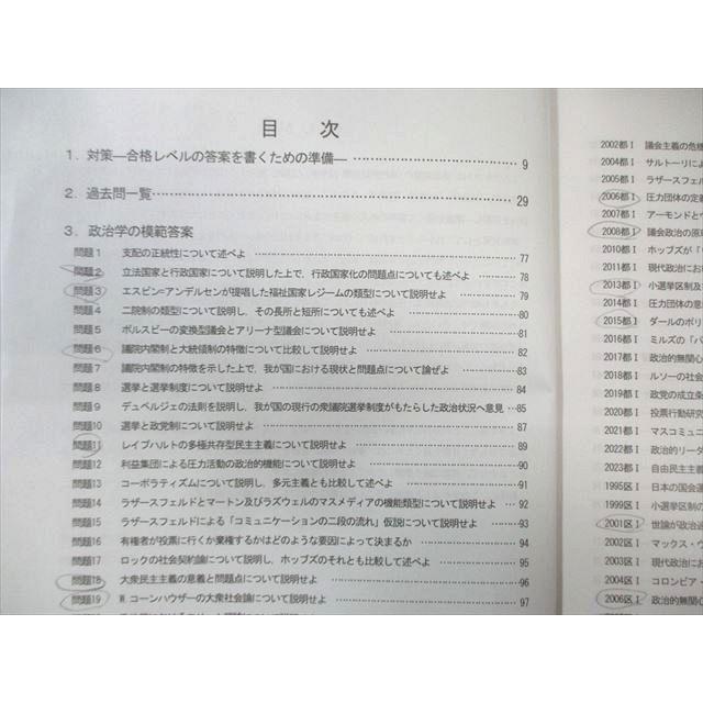 TAC 公務員講座 専門記述対策 法律系/政治系 テキスト 2024年合格目標