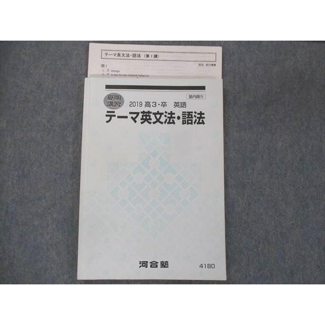 UC13-036 河合塾 テーマ英文法・語法 2019 夏期講習 成川博康 12m0C