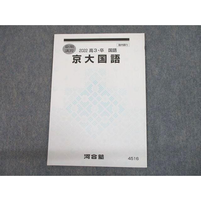 UH11-008 河合塾 京都大学 京大国語 テキスト 未使用品 2022 夏期