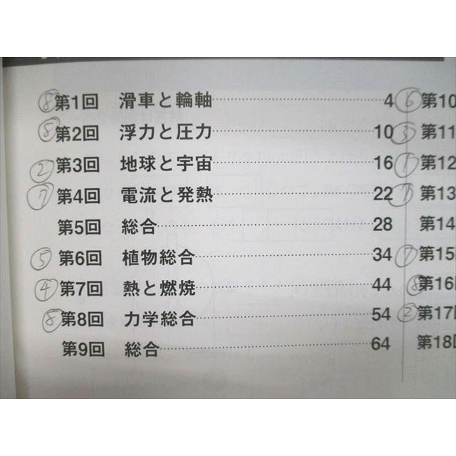 UL94-084 四谷大塚 予習シリーズ 実力完成問題集 理科 6年上941122-5