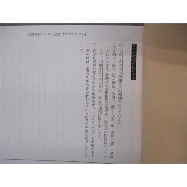 早稲田アカデミー オリジナルテキスト 開成 国立 突破対策 必勝5科サブ