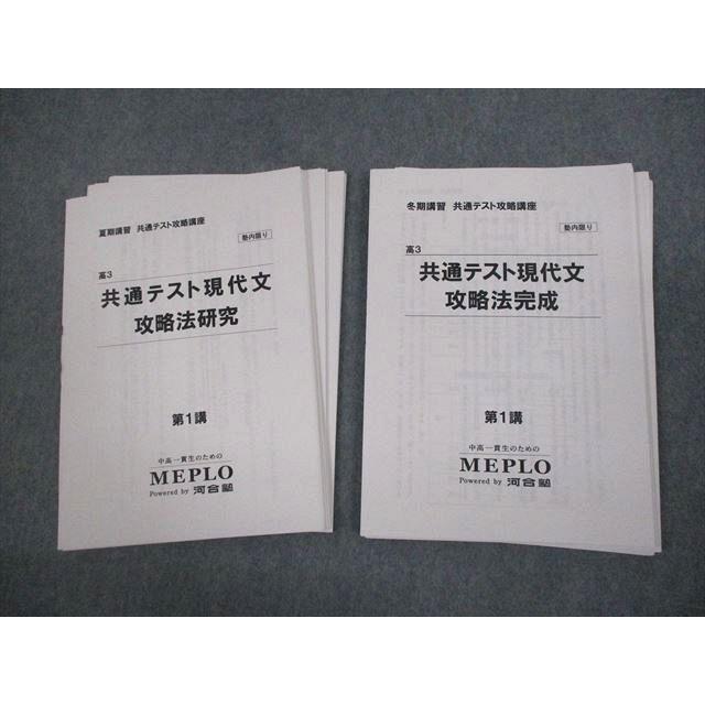 河合塾MEPLO 高3 文系国語 共通テスト現代文攻略法研究/完成 河合塾MEPLO 高3 文系国語 共通テスト現代文攻略法研究/完成