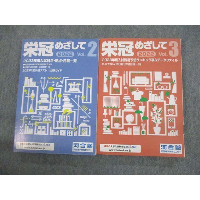 栄冠めざして 河合塾 2022栄冠めざして Vol.1/2 2023年度入試科目・配点・日程一覧