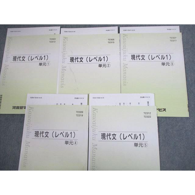 河合塾マナビス 現代文(レベル1) 単元1〜5 テキスト 2022 計5冊