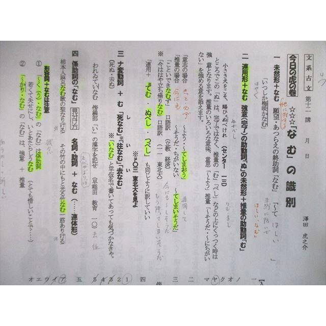 河合塾 古文(文系) テキスト通年セット 2016 計2冊 澤田虎之介