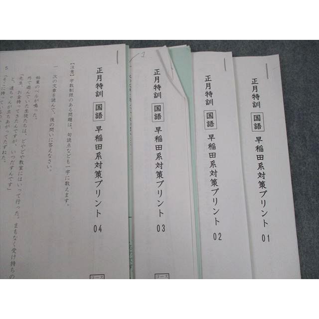 SAPIX 小6 国語 正月特訓 早稲田系対策プリント 01〜04 テスト計4回分