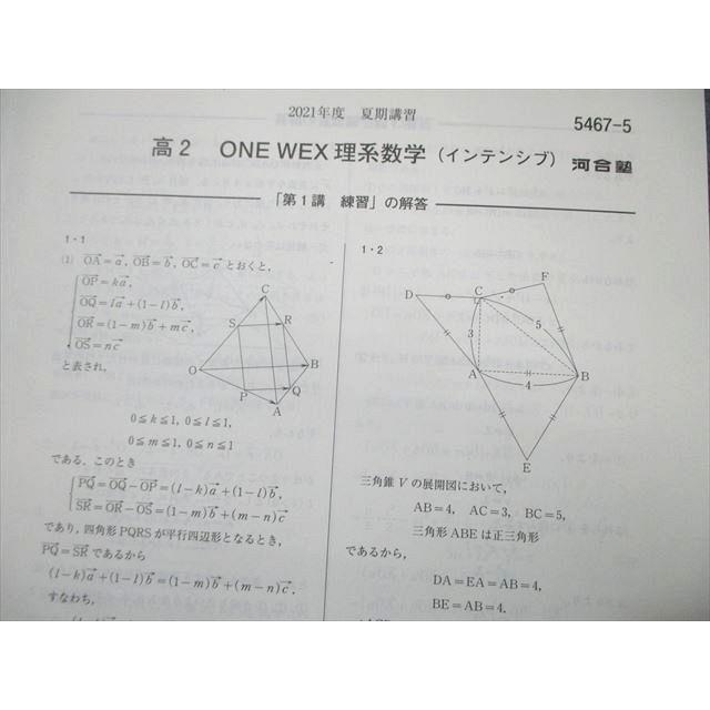 河合塾 ONEWEX理系数学(インテンシブ) 2021 夏期 ☆ 005s0B : ブックス