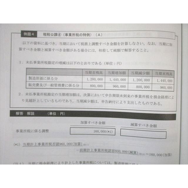 CPA会計学院 公認会計士講座 租税法 補講/理論テキスト/問題集 2021年