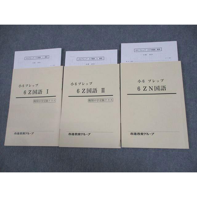 市進教育グループ 小6 難関中学受験クラス プレップ 6ZN国語I/II 通年