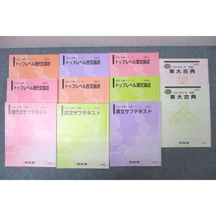 河合塾 東京大学 東大古典/トップレベル現代文/古文/漢文論述/サブ