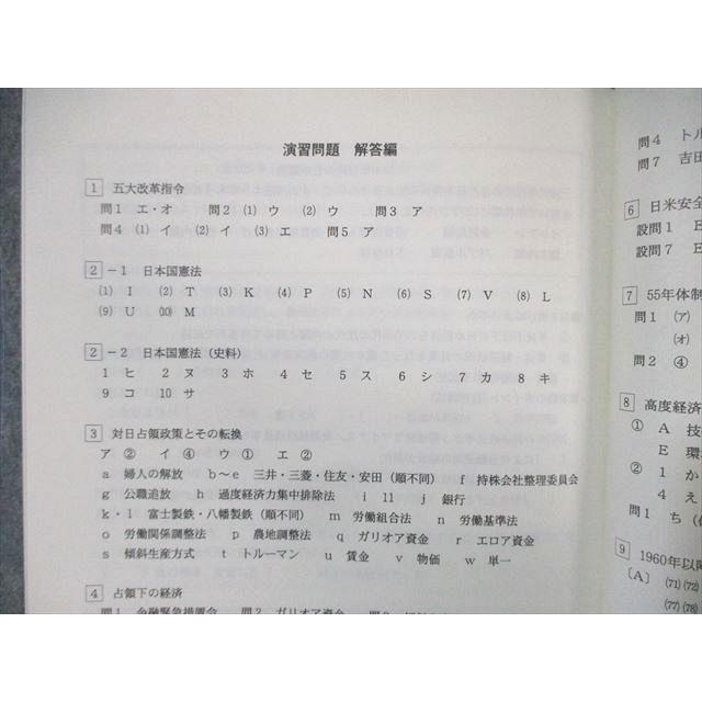 代ゼミ 夏期講習会 詳説日本史3冊、局面を打開する日本史 4冊、早慶日本史1冊 代々木ゼミナール 代ゼミ 局面を打開する日本史[戦後史(現代史)の徹底