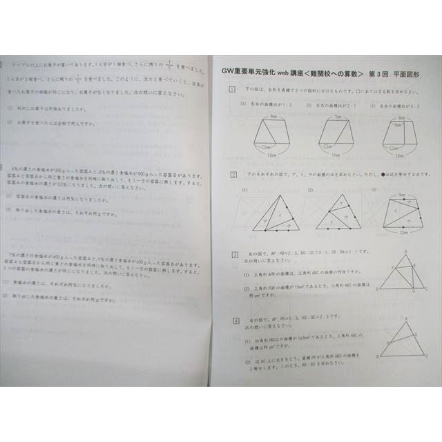 WL02-008 日能研関西 小6 GW重要単元強化 国語 読解力強化講座/難関校への算数/力学実践演習 2023 27m2D｜booksdream-store2｜05