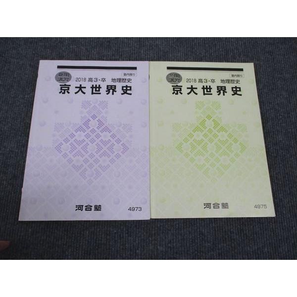 河合塾　夏期講習　東大世界史 河合塾 京大世界史 2018 夏期講習/冬期講習 計2冊 ☆ 010m0C