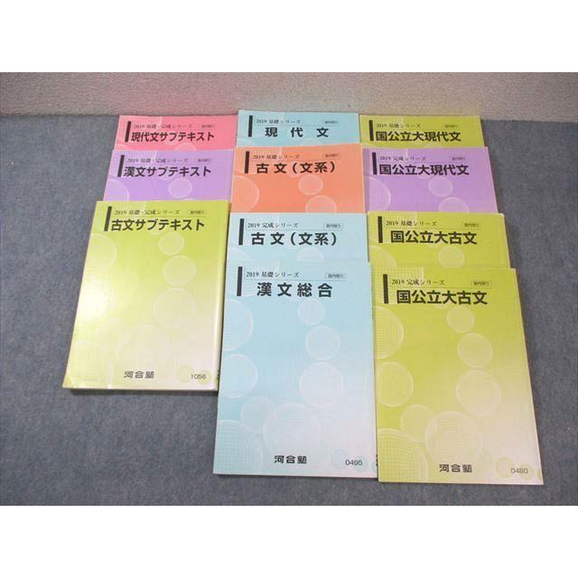 駿台 国公立大コース 現代文/古文/漢文 テキスト通年セット 2019 計11