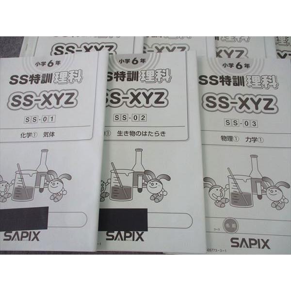 SAPIX 小6年 サピックス 理科 SS特訓 SS-XYZ 全11回分フルコース 麻布