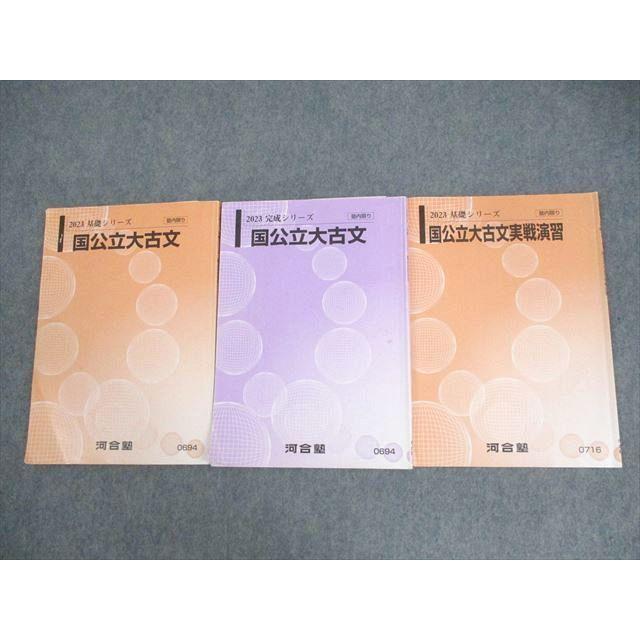 河合塾 国公立大古文/実戦演習 テキスト通年セット 2023 計3冊