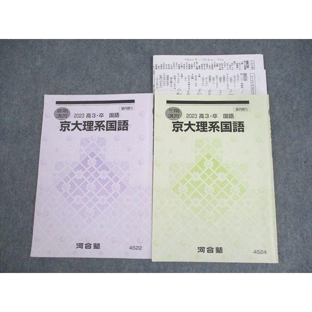 河合塾　京大　テキスト 河合塾 京都大学 京大理系国語 テキスト 2023 夏期/冬期 計2冊 荻原