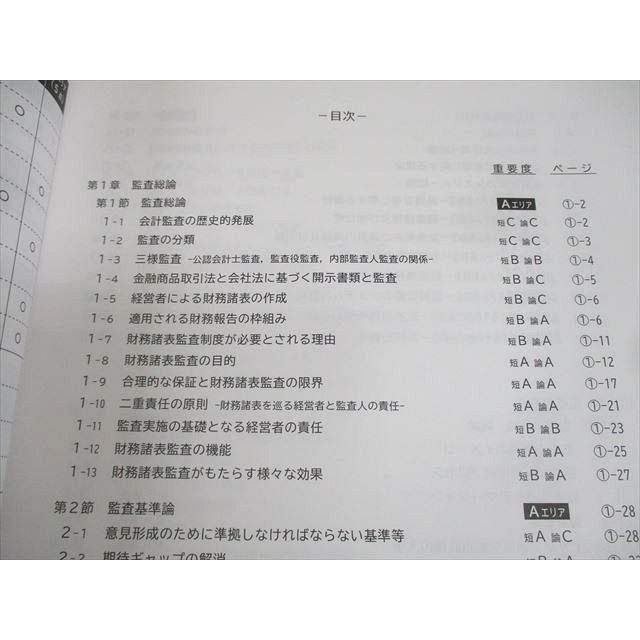 CPA会計学院 公認会計士講座 監査論 短答対策講義 松本レジュメ1〜3