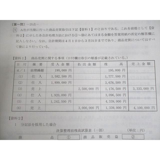 TAC 税理士講座 簿記論 基礎マスター・速修 実力テスト テスト計4回