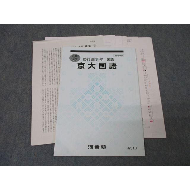 河合塾 京都大学 京大国語 テキスト 2023 夏期 ☆ 012s0D : ブックス