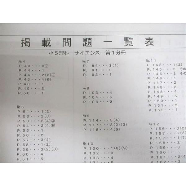 浜学園 小5年 理科 サイエンス 難問解説集 第1分冊 状態良い