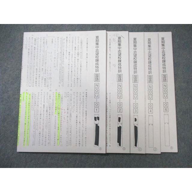 SAPIX サピックス 桜蔭コース 夏期集中志望校錬成特訓 国語 【計5回分 