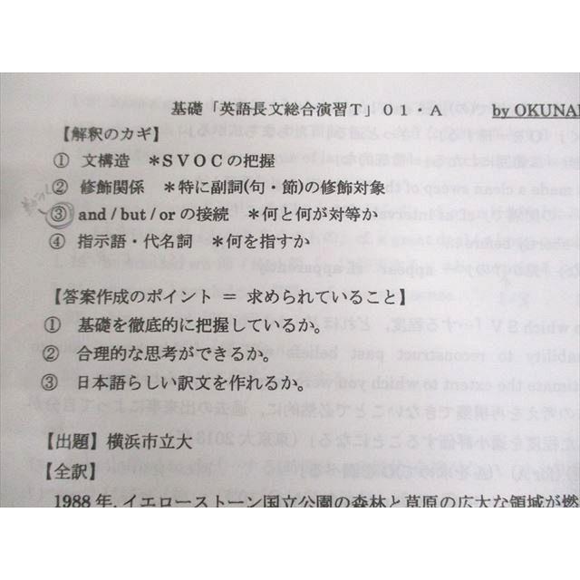 河合塾 英語長文総合演習T テキスト 2017 基礎シリーズ 奥中規夫