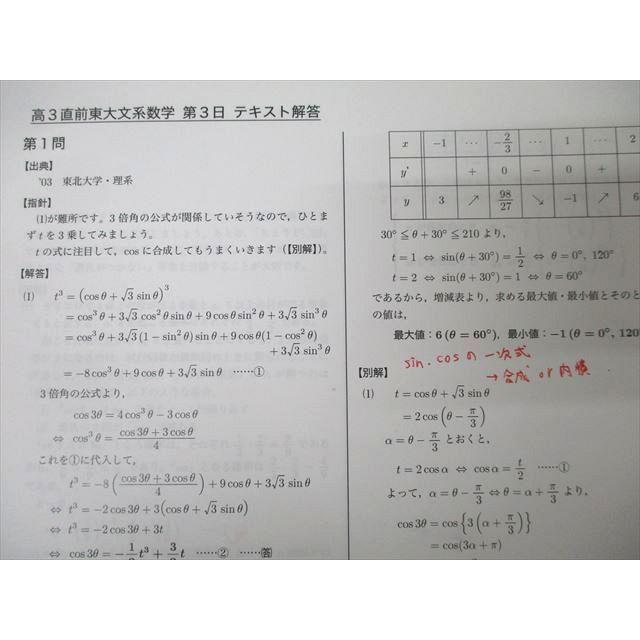 鉄緑会 東京大学 東大文系数学【テスト7回分付き】 テキスト 2020
