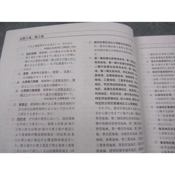 総合資格学院 2級建築士 アンダーラインの引き方見本 建築関係法令集
