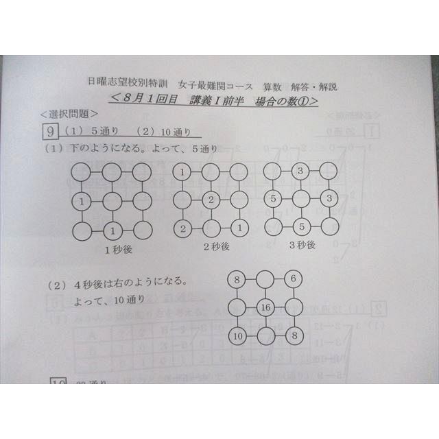浜学園 小6 女子最難関/L神女・四天・高槻コース 特訓問題集 算数 2023
