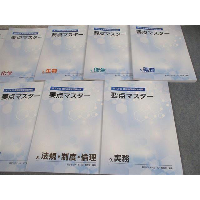 薬学ゼミナール 第109回 薬剤師国家試験対策 要点マスター 1〜9 2024年