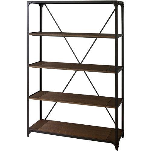 気質アップ オープンラック 幅121cm 高さ180cm ヴィンテージ調 スチールラック ラック 棚 シェルフ フリーラック 収納 収納棚 本棚 什器 陳列棚 店舗 メーカー包装済 Mtkbrasil Com Br